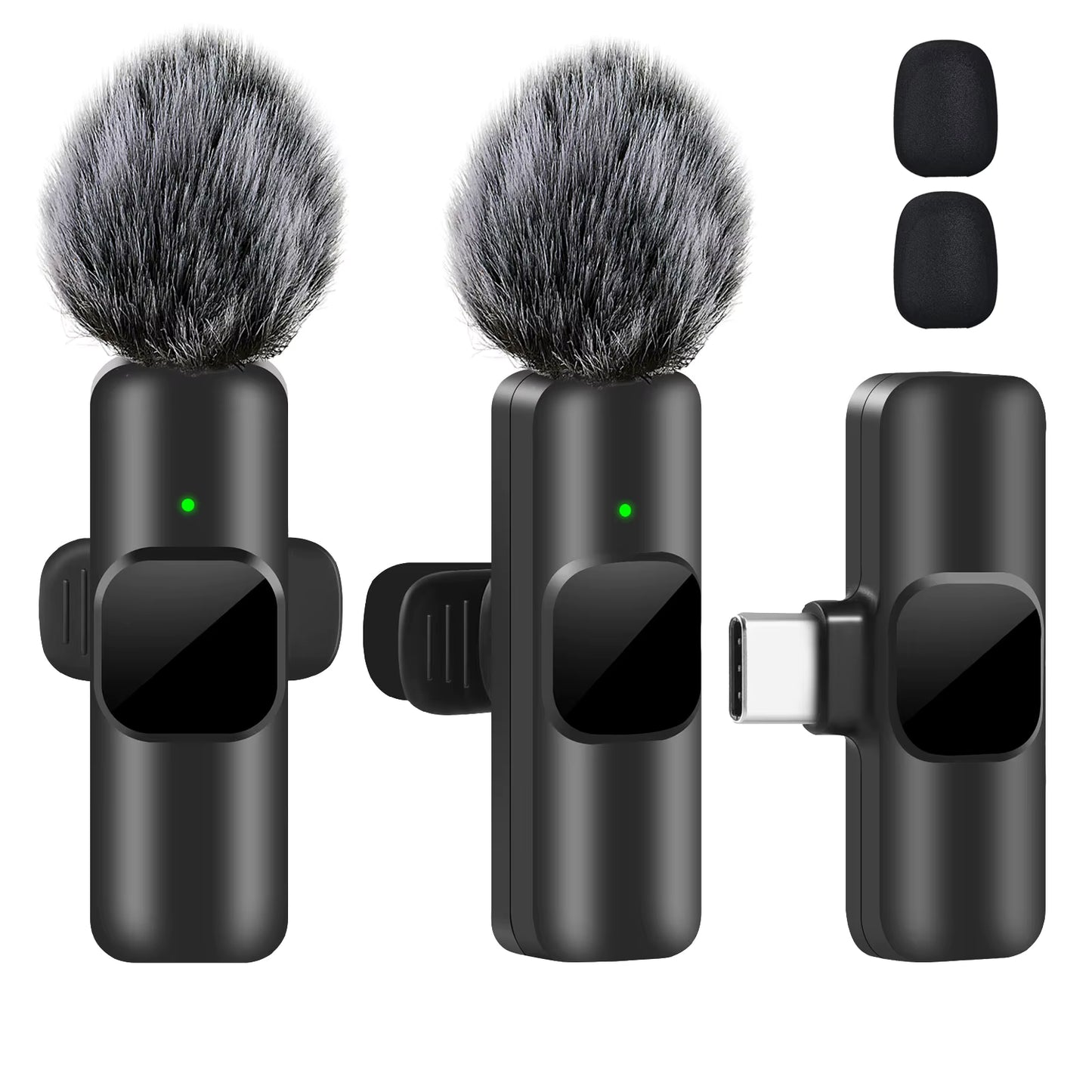 K60 Wireless Lavalier Microphone Clip-On Mic for iPhone & Android